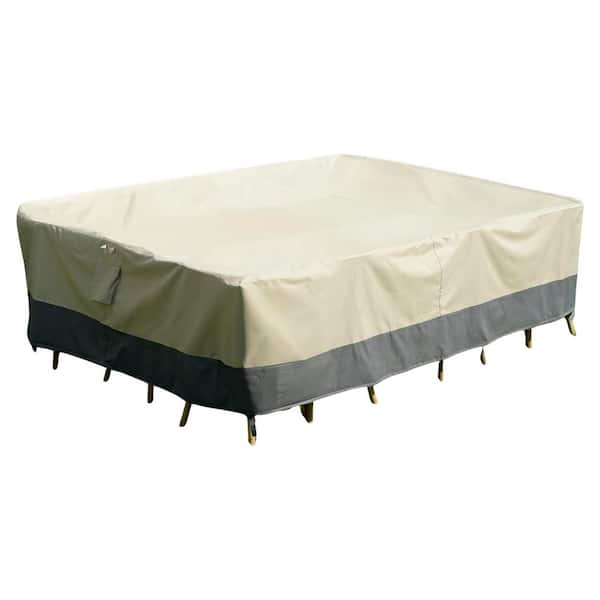 110"x84"x28" Large Outdoor Dining Table and Chair Covers, Waterproof Heavy Duty Patio Furniture Cover, Anti-UV