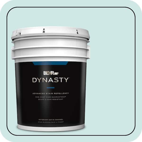 BEHR DYNASTY 5 gal. Home Decorators Collection #HDC-WR14-5 Icicle Mint Satin Enamel Interior Stain-Blocking Paint & Primer