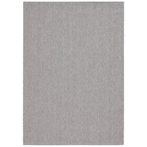 Sisal All-Weather Gray 4 ft. x 6 ft. Solid Woven Indoor/Outdoor Area Rug