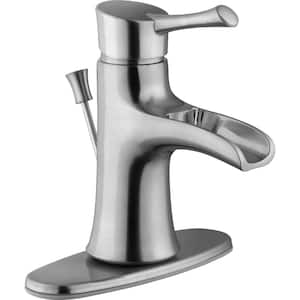 Gatsby I 4 in. Centerset Single-Handle Low-Arc Bathroom Faucet in Brushed Nickel