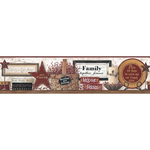 York Wallcoverings Friends and Family Shelf Wallpaper Border