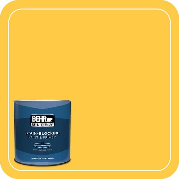 BEHR ULTRA 1 qt. #P290-6 English Daisy Extra Durable Satin Enamel Interior Paint & Primer