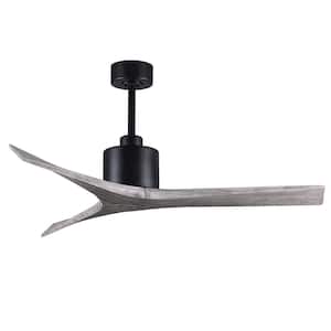 Mollywood 52 in. Matte Black Ceiling Fan with Hand Held Remote and Wall Control