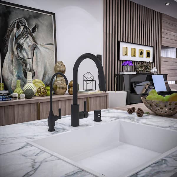 10 in. Classic Single-Handle Handle Cold Water Dispenser Faucet, Matte Black