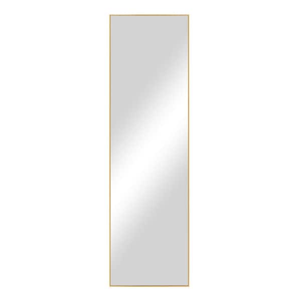 Dovelina Oversized Rectangle Gold Hooks Contemporary Mirror (63 in. H x 18 in. W)