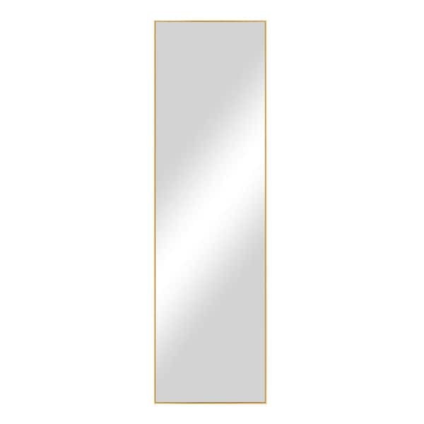 Unbranded Oversized Rectangle Gold Hooks Contemporary Mirror (63 in. H x 18 in. W)