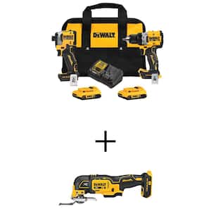 20-Volt MAX Drill/Driver & ATOMIC Impact Driver Combo Kit (2-Tool) with (2) 2.0 Ah Batteries, Charger and Bag