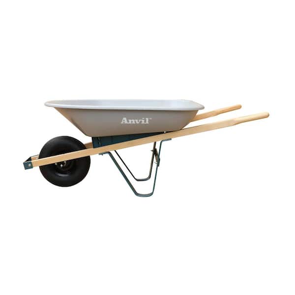 Anvil 4 cu. ft. Poly Wheelbarrow with a Pneumatic Tire