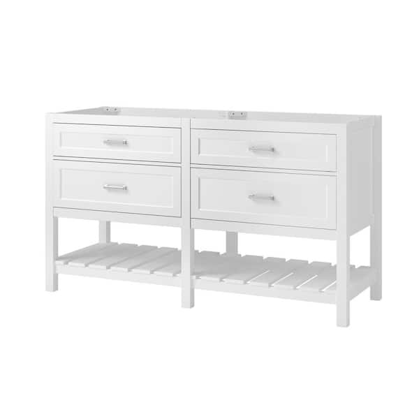 CRAFT + MAIN Lawson 60 in. W x 21-1/2 in. D x 34 in. H Bath Vanity Cabinet without Top in White