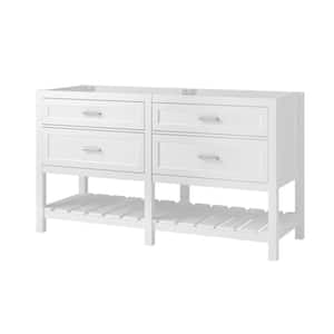 Lawson 60 in. W x 21-1/2 in. D x 34 in. H Bath Vanity Cabinet without Top in White