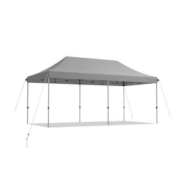 ANGELES HOME 10 ft. x 20 ft. Adjustable Folding Heavy-Duty Sun Shelter ...