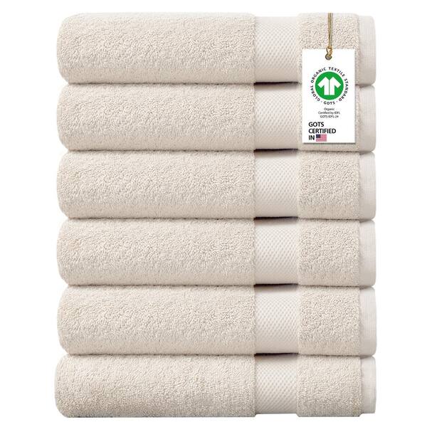 Delara Feather Touch Quick Dry 20 in. x 30 in. Marshmallow Solid 100%  Organic Cotton 650 GSM Hand Towel (Pack of 6) A1HCHTSET-6-Ivy - The Home  Depot