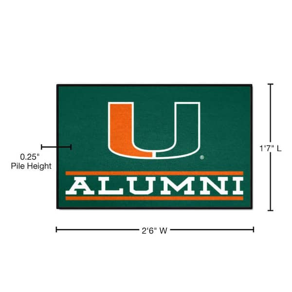 Fanmats  Miami Hurricanes Baseball Mat