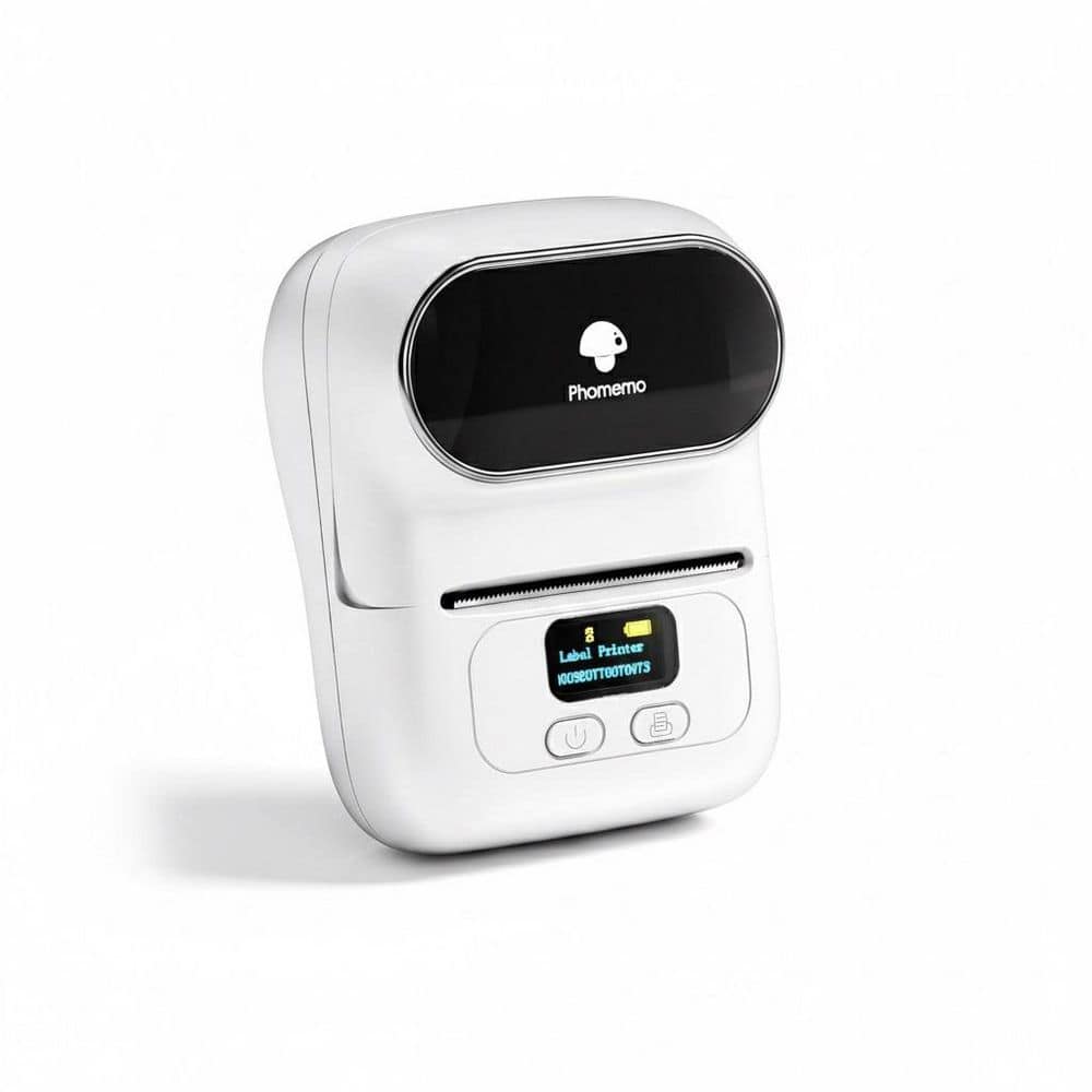 Heat Label Maker ACPO110WH White Thermal Label Maker For Barcode Logo M110-WH - The Home ...