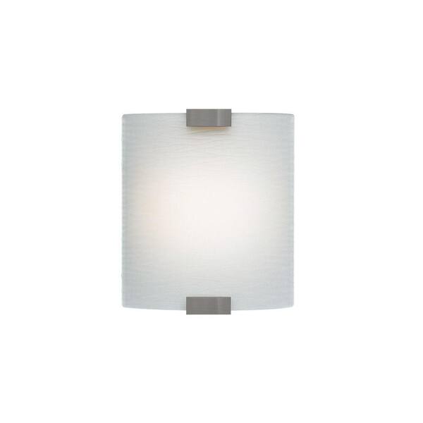 Generation Lighting Omni 1-Light Bronze Small Fluorescent Sconce with White Shade