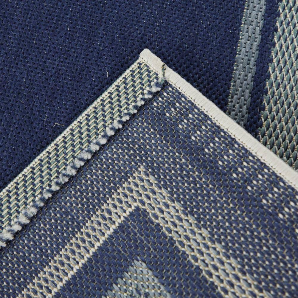 Kalena Blue Rectangular Braided Reversible Indoor/Outdoor Rug