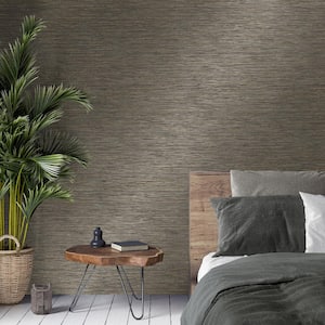 Fusion Grey Charcoal Plain Textured Non-Pasted Paper Wallpaper