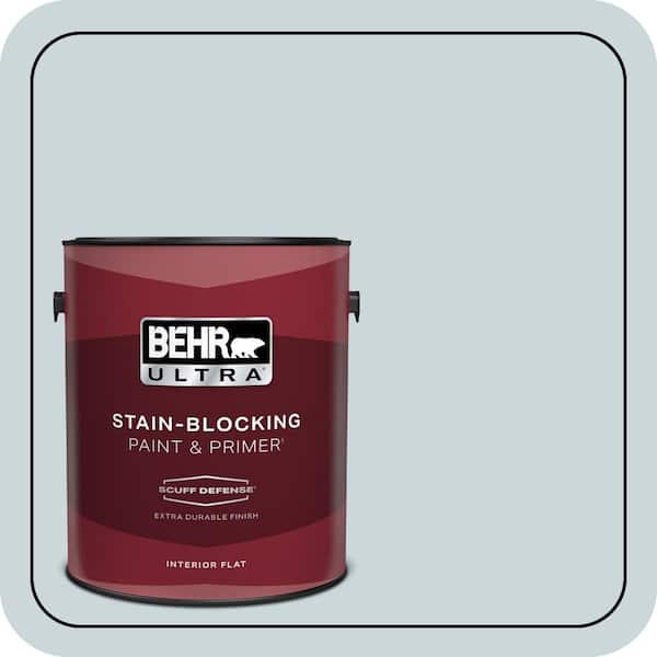 BEHR ULTRA 1 gal. #740E-2 Misty Surf Extra Durable Flat Interior Paint & Primer