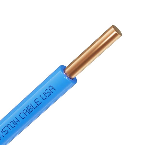 500 ft. Blue 14 AWG Solid Copper Direct Burial Tracer Wire, Underground, 600V, Sunlight Resistant