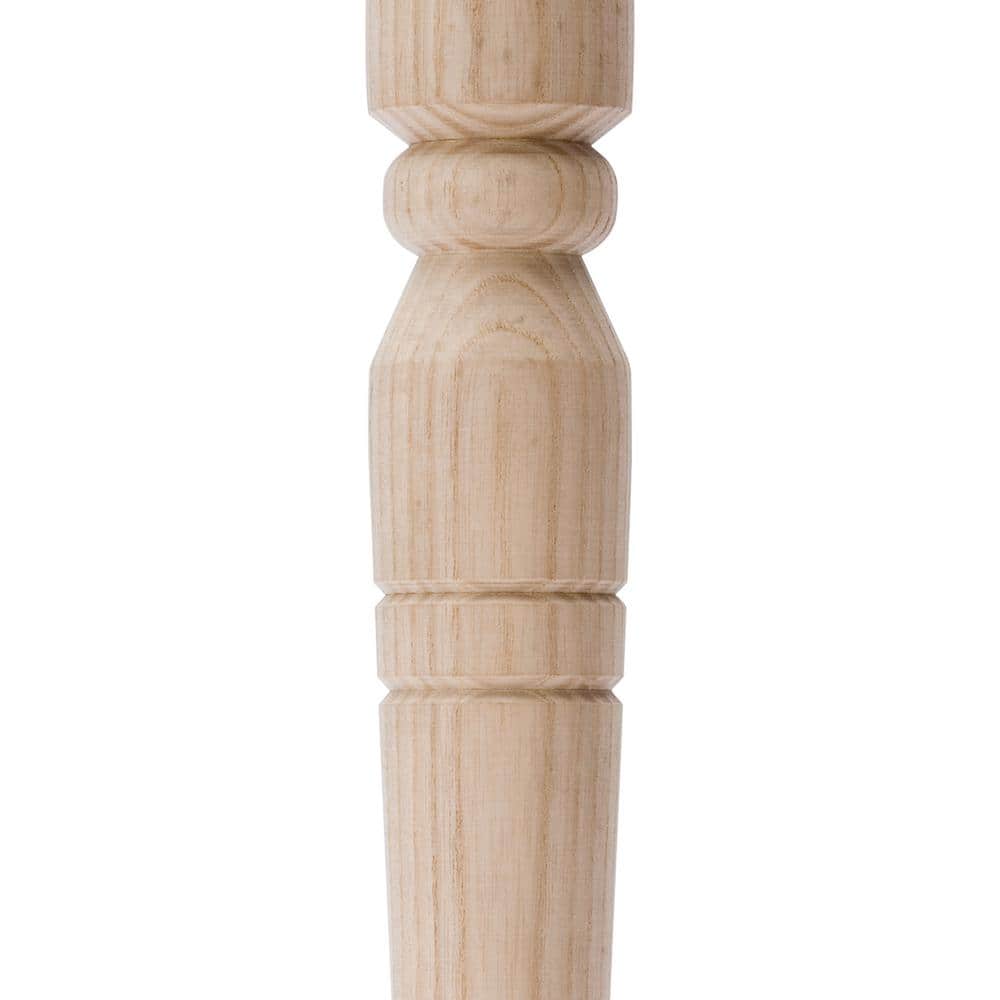 Elegant Natural Hardwood Early American 3-3/4" Table Leg