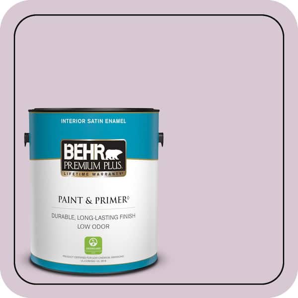 BEHR PREMIUM PLUS 1 gal. #S110-2 Orchid Haze Satin Enamel Low Odor