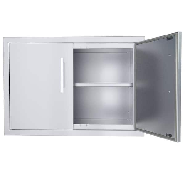 36 2-Drawer Dry Storage Pantry & Enclosed Cabinet Combo