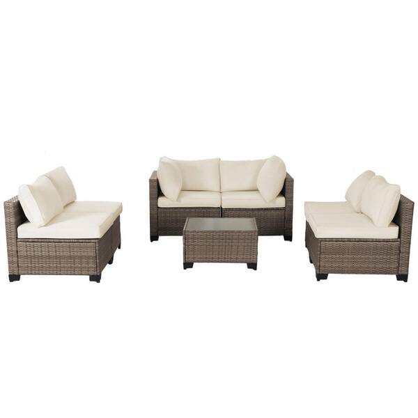 Reviews for Cesicia Modern 7-Piece Wicker Rattan Outdoor Patio