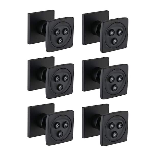 Lukvuzo 1.97 in. Square Wall Mount 6-Jet High Pressure Body Jets, Massage Spray Jets in Matte Black for Bathroom Shower 6-Pack
