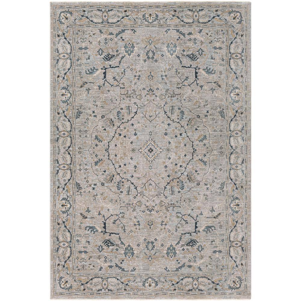 StyleWell Blue Tile Geo 3 ft. x 4 ft. Area Rug 22763 - The Home Depot