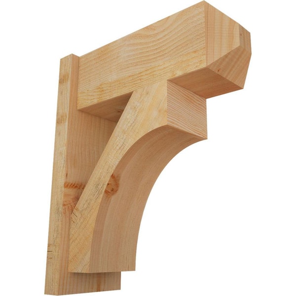 Ekena Millwork 8 in. x 24 in. x 20 in. Douglas Fir Westlake Craftsman Rough Sawn Outlooker