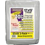 12 ft. x 15 ft. 10 oz. Natural Canvas Drop Cloth (2-Pack)