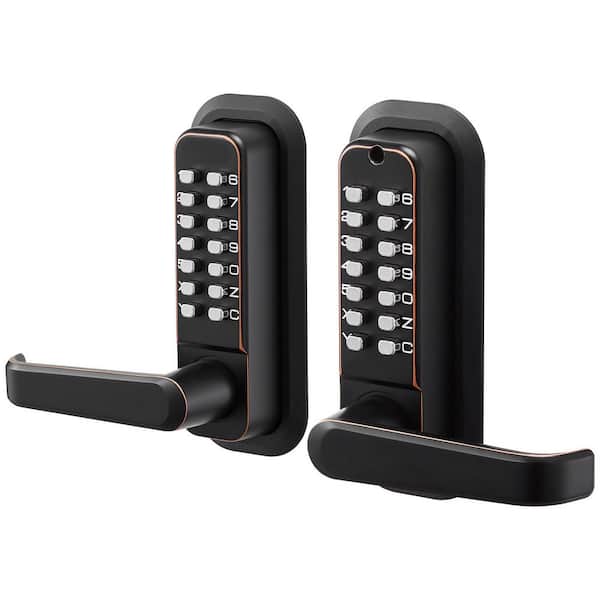 Mechanical Keyless Entry Door Lock, 4-7 Digits Code, 2.0 Code Upgrade, for Indoor or Outdoor, Oil-Rubbed Bronze