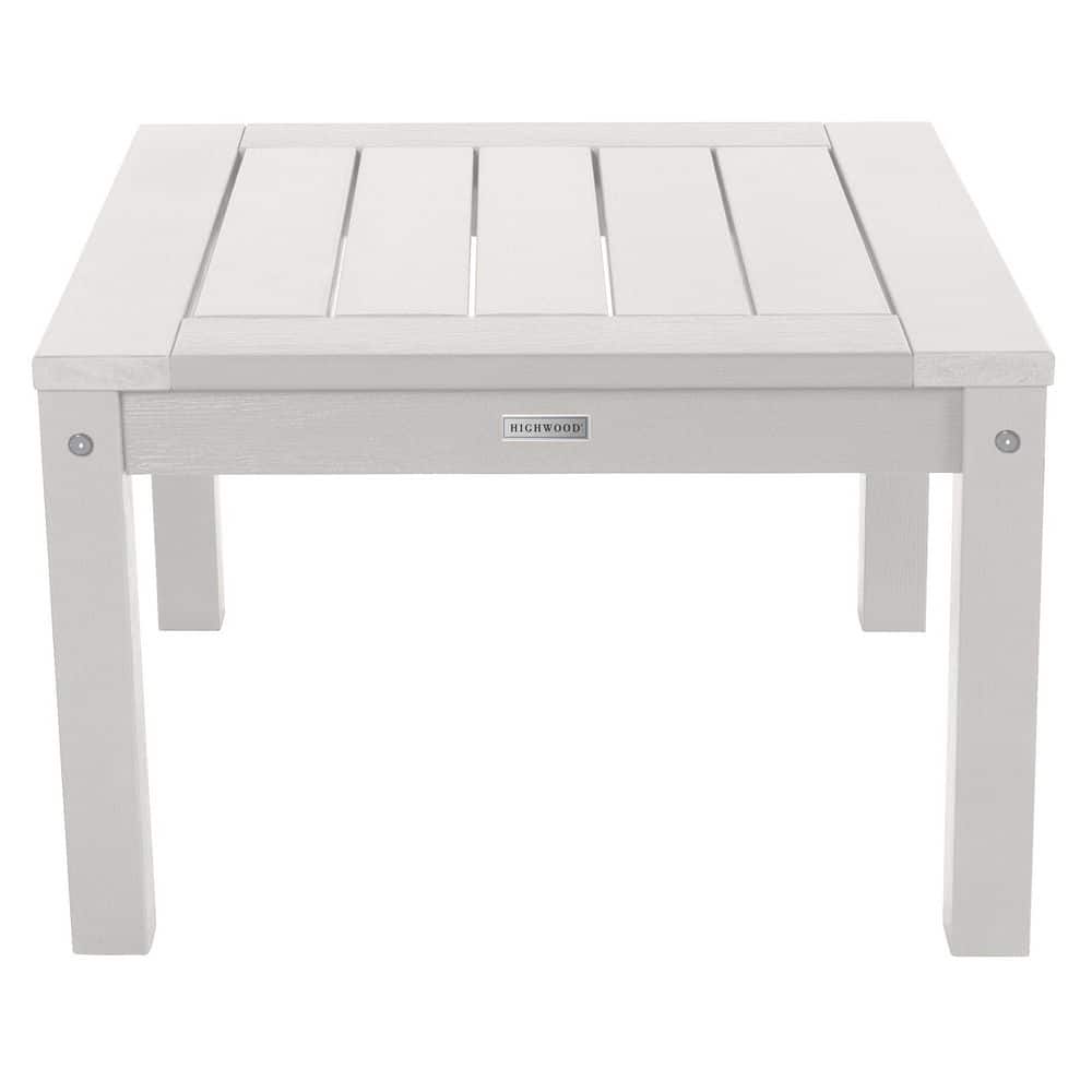 Highwood White Folding Adirondack Outdoor Side Table