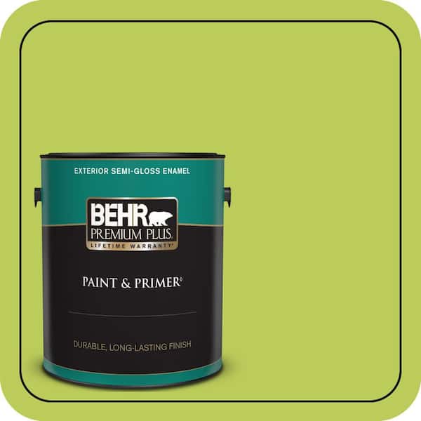 BEHR PREMIUM PLUS 1 gal. #410B-5 Hidden Meadow Semi-Gloss Enamel Exterior Paint & Primer