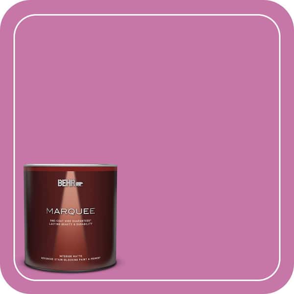 BEHR MARQUEE 1 qt. #680B-5 Strawberry Freeze Matte Interior Paint & Primer