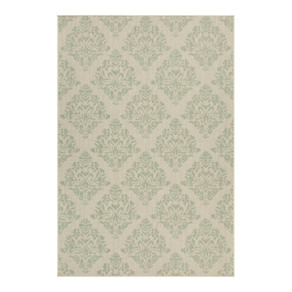 Green/Ivory Tile Medallion 6 ft. x 9 ft. Indoor/Outdoor Area Rug price history on PriceWatchPro