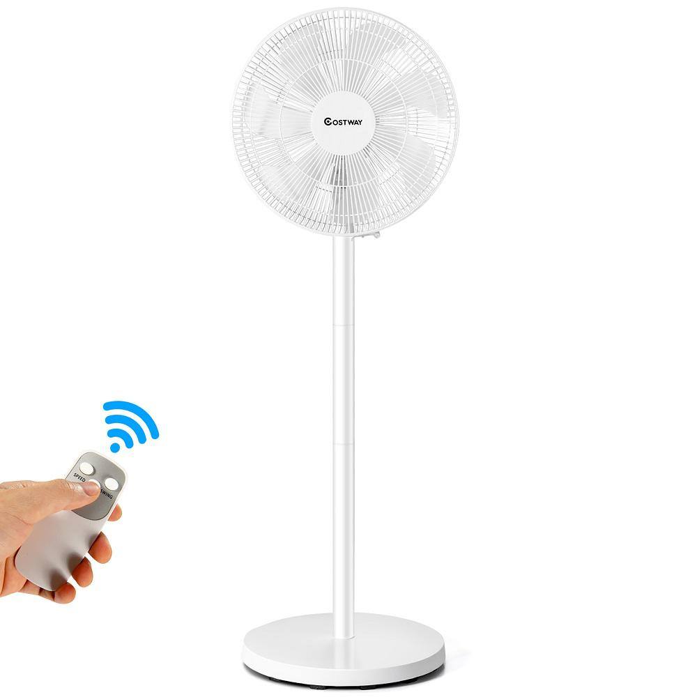 Costway 29 in. x 37.5 in. x 45.5 in. Oscillating Pedestal Fan with Remote Control F1W10N006U1
