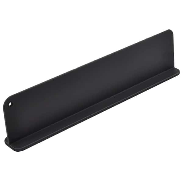 4.1 in. H x 17.3 in. W x 2.1 in. D Black Silicone Sink Splash Guard with Suction Cup