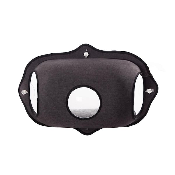 K&H PET PRODUCTS EZ Mount Window Bubble Pod Medium Classy Dark Gray Denim Bed