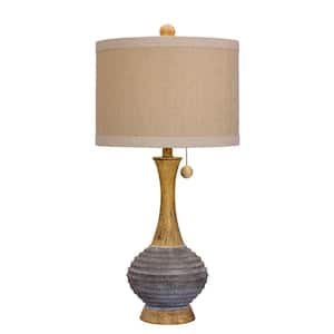 Martin Richard 29.75 in. Grey and Brown Table Lamp