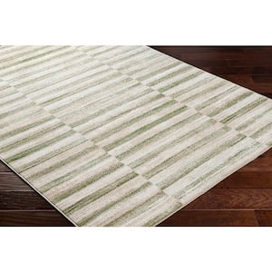 San Francisco Green Stripe 7 ft. x 9 ft. Indoor Area Rug