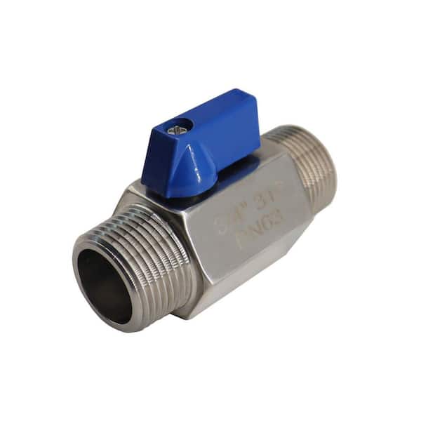 Guardian 1/4 in. 316 Stainless Steel 1000 PSI M/M Uni-Body Reduced Port Mini Ball Valve