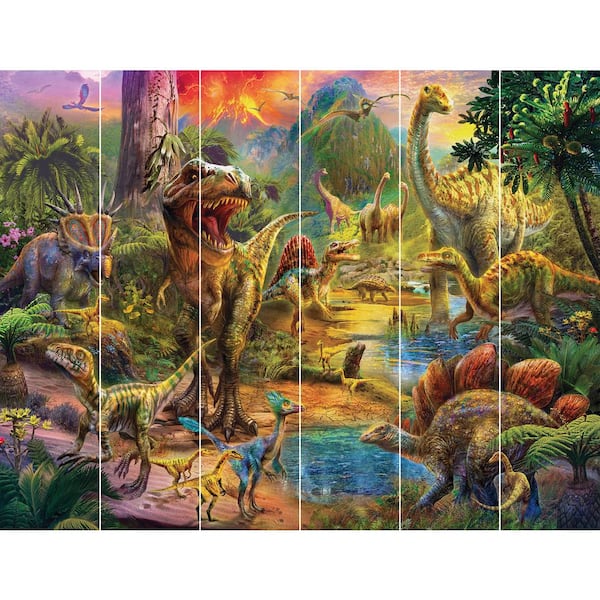 Walltastic Landscape of Dinosaurs Wall Mural