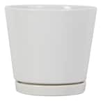 6 in. White Knack Ceramic Decorative Planter