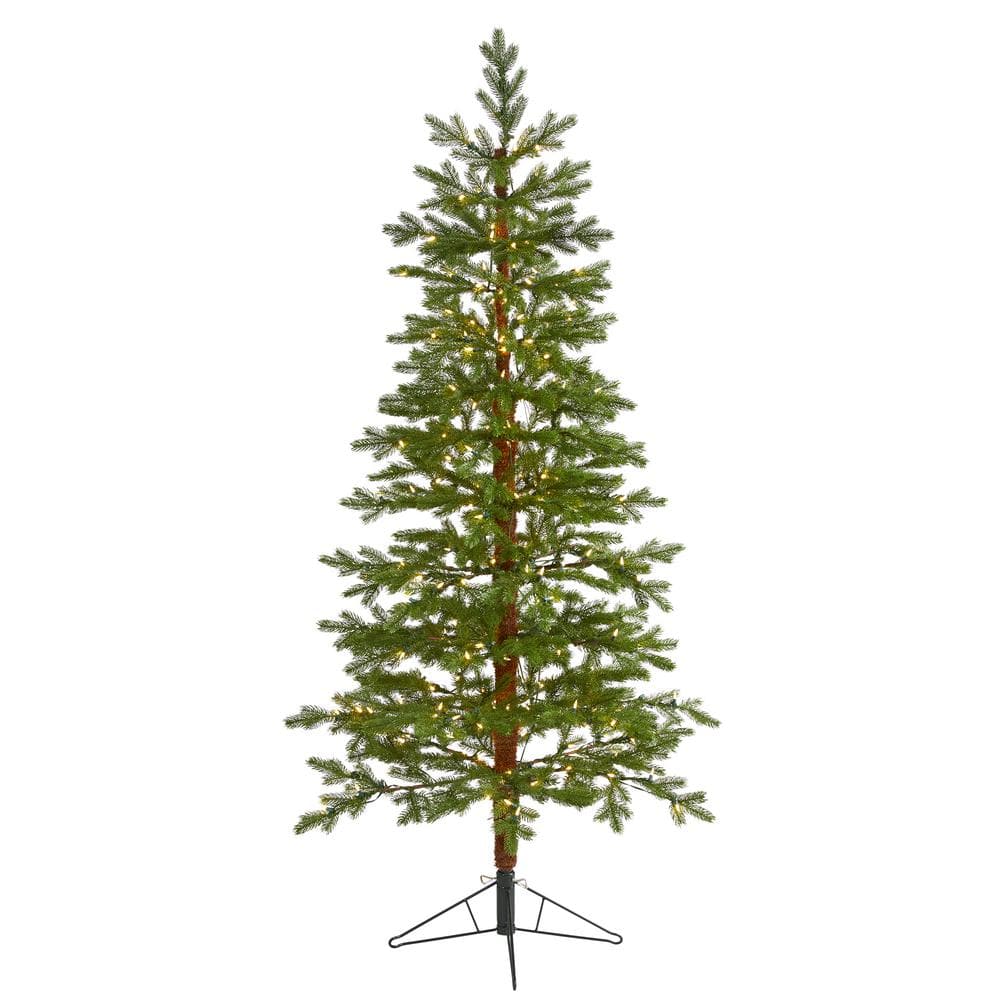 Nearly Natural 6.5-ft Douglas Fir Pre-Lit Artificial Christmas Tree with LED Lights | T1472