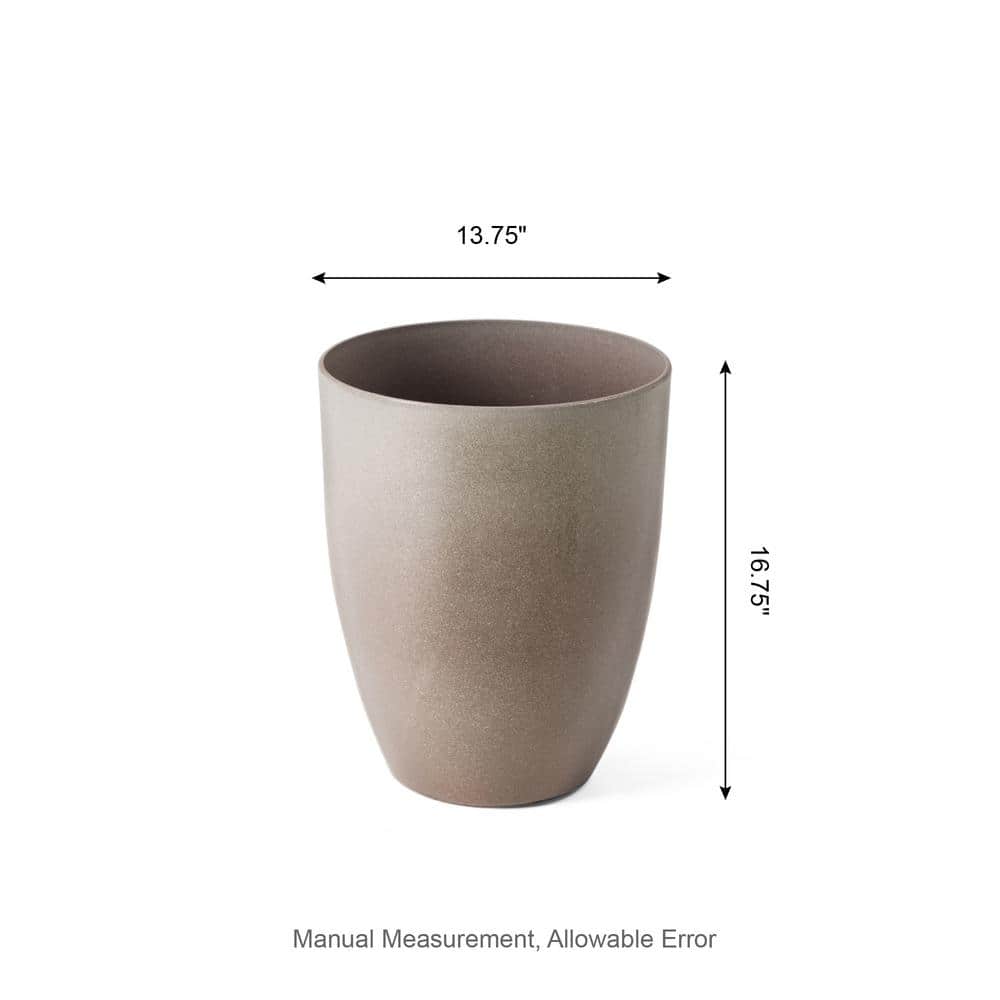 Eco-Friendly Sand Beige Tall Planter Duo for Indoor & Outdoor