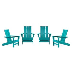 Aria Aruba Recycled Plastic Modern Adirondack Chair (4-Pack)