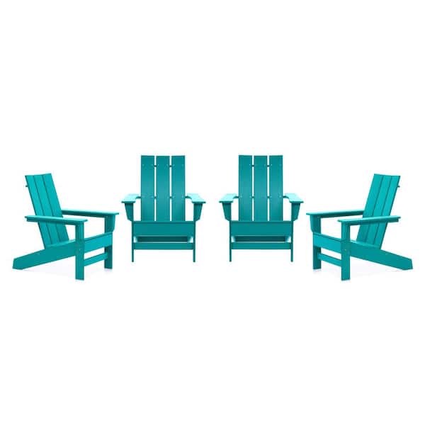 DUROGREEN Aria Aruba Recycled Plastic Modern Adirondack Chair (4-Pack)
