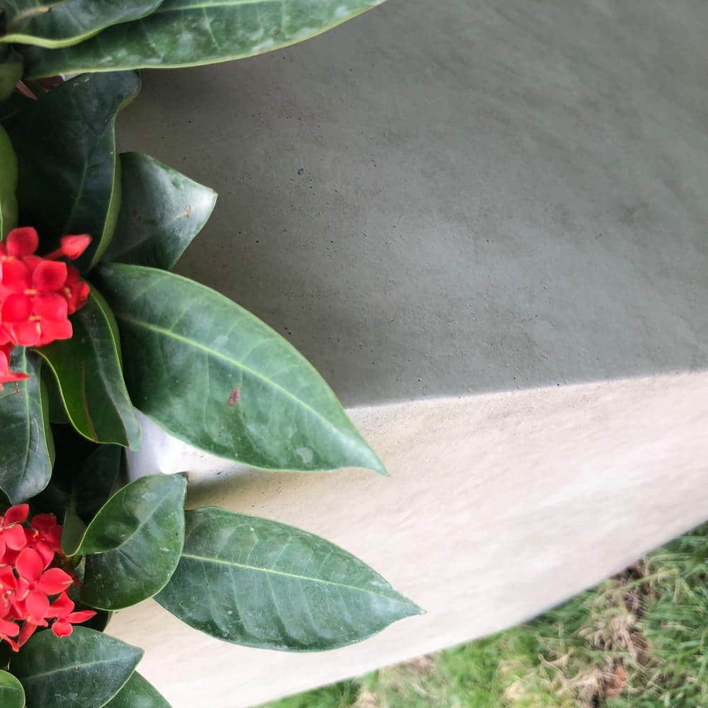 Modern Lightweight Concrete 12" Square Planter for Indoor & Outdoor