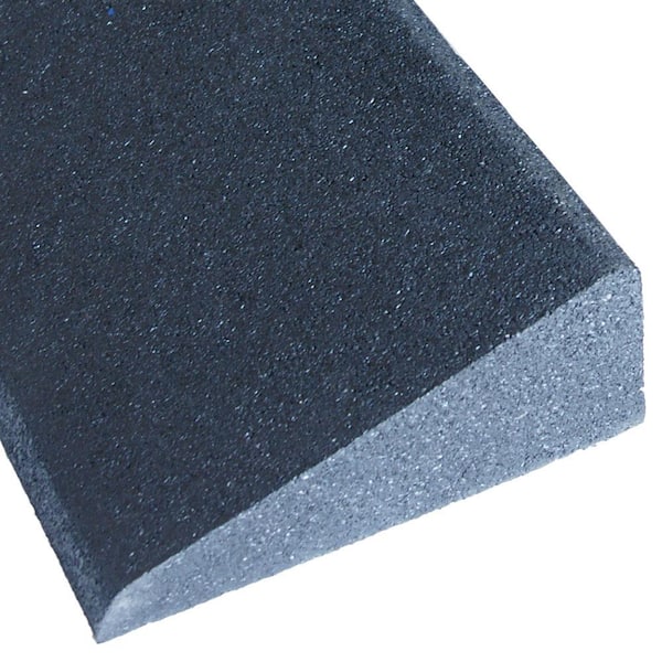 Eco-Safety 3 in. T x 6 in. W x 19.5 in. L Coal Commercial Interlocking Rubber Flooring Ramp (4-Pack)